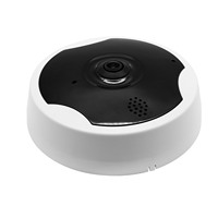 8MP 4K 360 °   Cámara IP POE Panorámica Ojo de Pez, CMOS IR, IA, Análisis VCA, Detección de Movimiento, Rostro, Personas y Vehículos, Cámara de Vigilancia