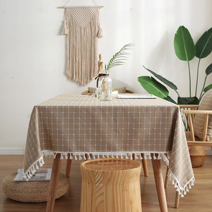 <span class=keywords><strong>Tovaglia</strong></span> rettangolare geometrica per tavolino da caffè in <span class=keywords><strong>pizzo</strong></span> Jacquard in cotone <span class=keywords><strong>e</strong></span> <span class=keywords><strong>lino</strong></span> Jacquard in stile americano - Product Image 2