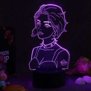 Lampe 3d Anime à capteur tactile, veilleuse - Product Image 5