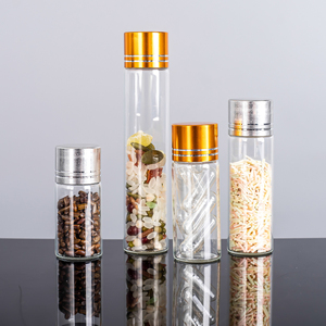 Flacon en <span class=keywords><strong>verre</strong></span> tubulaire avec bouchon à vis en aluminium 115 mm 116 mm 120 mm Tube en <span class=keywords><strong>verre</strong></span> pour bonbons épices comprimés - Product Image 4