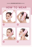 Sangle double réducteur de menton raffermissante et raffermissante Soin de la peau Patch pour le menton Masques en feuille faciale en forme de ligne V Masque de levage mince pour le visage