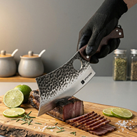 Ensemble de couteaux de cuisine professionnels, lame en acier à haute teneur en carbone, manche en bois, lames équilibrées de 6,9 pouces, polyvalent pour la cuisine domestique et commerciale