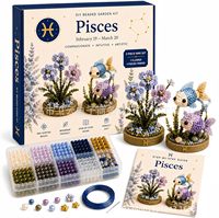 Kit de jardinage DIY 12 Constellations avec perles, figurines 3D, ornements, cadeau thématique des constellations, modèle en tissu