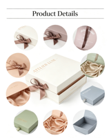 Boîte cadeau rectangulaire magnétique à ruban, écologique, faite à la main, personnalisable, avec doublure en satin, pour bijoux et parfums haut de gamme, avec poignée