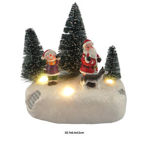 Nouveau Skate de noël décor campagnard joyeux enfance personnalisé LED éclairé maisons de Village de noël décoration père noël - Product Image 4