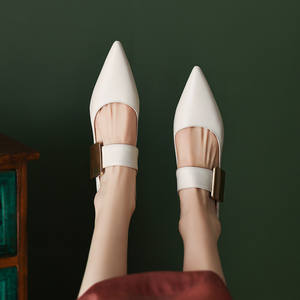 Chaussures à talons bas Mary Jane printemps et automne nouveau rétro pointu plat français <span class=keywords><strong>Muller</strong></span> femmes chaussures - Product Image 6