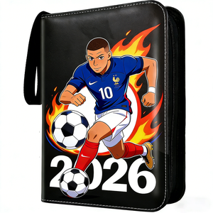 Carpeta Coleccionadora para la Copa <span class=keywords><strong>Mundial</strong></span> de Fútbol 2026, con Capacidad para 900 Tarjetas Deportivas, Diseño de 9 Bolsillos con Cremallera, Recuerdo de la Copa <span class=keywords><strong>Mundial</strong></span> 2026 - Product Image 1