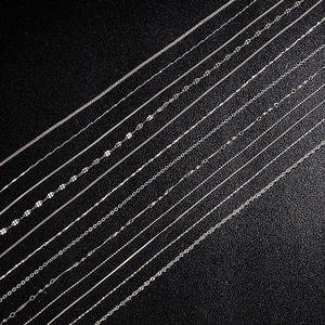 S925 cadena fina de plata esterlina Yuanbao serpiente hueso agua onda Cruz giro cielo estrella azulejos <span class=keywords><strong>Chopin</strong></span> clavícula todos los collares a juego - Product Image 2