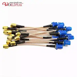Kabel Koaksial RF Fleksibel Kabel SMA Ke Fakra Lurus Pria KE Pria dengan Kabel Koaksial RG316