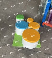 Tambours arc-en-ciel pour jardin sensoriel intérieur et extérieur, instruments de musique colorés neutres en âge pour les enfants, accessoire de terrain de jeu