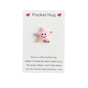 Carte de vœux en résine DIY en forme d'étoile de mer souriante, décoration mignonne, carte de soutien pour la famille et les amis - Product Image 2