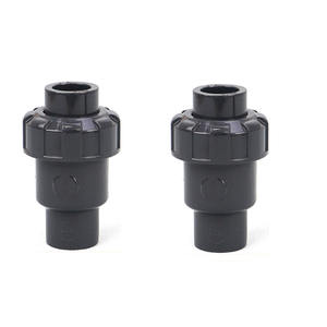 Vanne de retenue UPVC personnalisée, type à bille unidirectionnelle, pour systèmes d'alimentation en eau et de drainage chimique, raccords pour tuyaux carrés en <span class=keywords><strong>PVC</strong></span> de <span class=keywords><strong>40</strong></span> mm - Product Image 6
