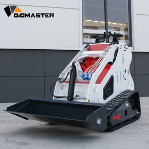 รถตักขนาดเล็ก 13.5 แรงม้า เครื่องยนต์เบนซิน B&S พร้อมใบมีดตักด้านหน้า รถตักดินด้านหลัง ปั๊มไฮดรอลิก เกียร์บ็อกซ์ PLC รถตักตีนตะขาบขนาดกะทัดรัด - Product Image 2