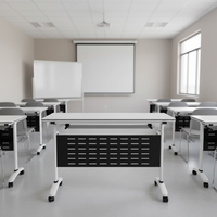 Bureau de direction de luxe, table de formation pliable personnalisable pour les salles de conférence scolaires et les réunions