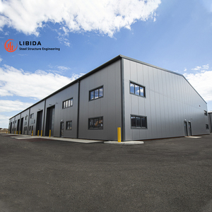 Tùy chỉnh thiết kế công nghiệp nhà thép tiền chế Cấu trúc khung kim loại kho nhà chứa máy bay hội thảo Kết Cấu Thép - Product Image 3