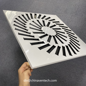Copertura per <span class=keywords><strong>Bocchette</strong></span> d'<span class=keywords><strong>Aria</strong></span> da Soffitto HVAC 600x600 Quadrata con Diffusore a Vortice - Product Image 2