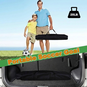 Portería de Fútbol 12*6 pies, Portátil, de Metal y Fibra de Vidrio, Equipo de Entrenamiento para Jardín, Montaje Rápido, Bolsa de Transporte, para 4 Personas - Product Image 5