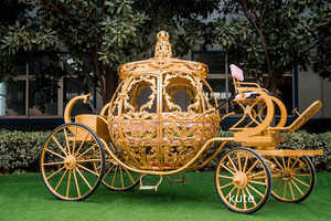 Chariot de Cendrillon électrique en fer forgé, sans chevaux, directement de l'usine, pour décoration de mariage et excursions touristiques - Product Image 5