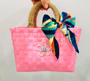 Bolso de lona informal con estampado geométrico y asas de cuero marrón para uso diario de mujeres - Product Image 4