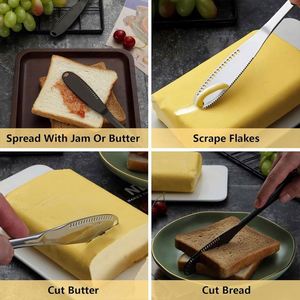 <b>Kitchen</b> <b>Gadget</b> Stainless Steel Cheese Butter Knife Spreading Cheese 3-in-1 Multifunctional Butter Spreader Knife - Product Image 3