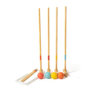 Olorful-Juego de patadas de jardín para niños, juego de croqué con bolas de madera para 4 jugadores - Product Image 1