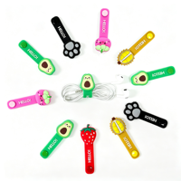 Support de câble en PVC en forme de patte d'animal mignon, enrouleur de fil portable, organisateur de câbles pour la maison et le jardin, organisateur de câbles d'écouteurs