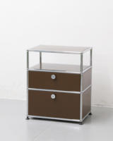 Moderner Modularer Edelstahl-Seitenschrank mit Offenem Regal Freistehender Aufbewahrungsorganizer für Wohnzimmer und Heimbüro Nachhaltig