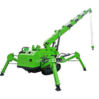 Mini-grue araignée compacte à chenilles en caoutchouc, double alimentation diesel-électrique, petite machine de levage pour l'entretien des bâtiments