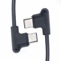 Kabel Pengisian Cepat Tipe-C Male Female 90 Derajat OEM Pabrik Sumber, Konduktor Tembaga Murni, Selubung PVC, untuk Ponsel Reverse