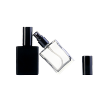 Flacon de parfum en verre carré à vaporisateur fin, vide, couleur dégradée, 15 ml, pour cosmétiques, hydratant pour le visage