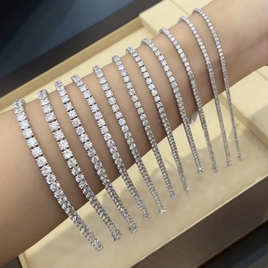 สร้อยข้อมือเทนนิสทองคำแท้ 18k แบบสั่งทำพิเศษจาก H&F พร้อมเพชร HPHT IGI 14k 10k ขนาด 2 มม. 3 มม. 4 มม. เพชรแล็บ - Product Image 3