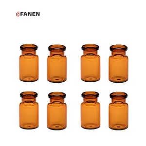 ขวดแก้วฉีดสีเหลืองอําพัน Fanen สําหรับห้องปฏิบัติการ 5 มล. ขวดยาทางการแพทย์
