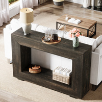 Table console d'entrée de 47 pouces avec rangement, table d'appoint industrielle pour couloir, table étroite et longue pour canapé, table d'entrée pour salon