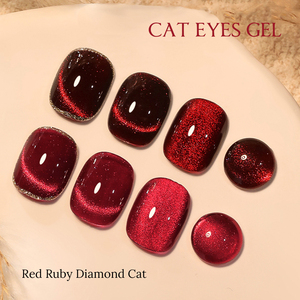 Super Popular 9 colores Crystal Cat Eye Gel Polish Set Francés OEM Suministros de esmalte de uñas Resina <span class=keywords><strong>Ingredientes</strong></span> <span class=keywords><strong>naturales</strong></span> sin HEMA - Product Image 3