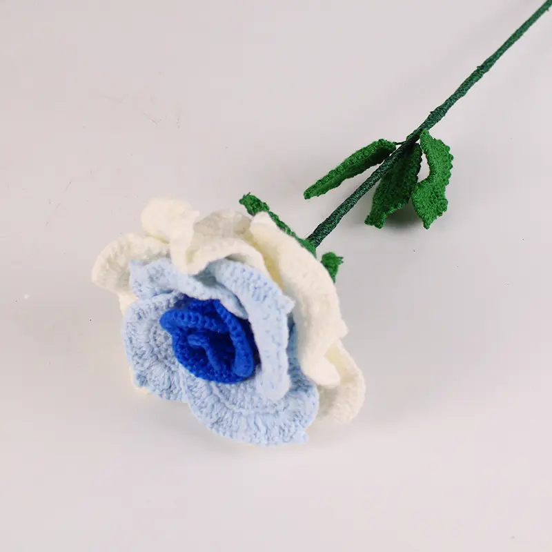 Grosir produk buatan tangan wol berbau Crochet bunga matahari Crochet bunga