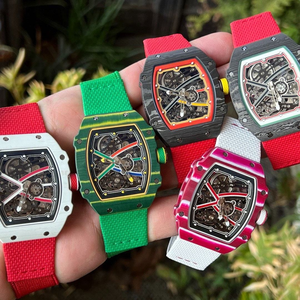 High Quality RM67-02 <b>Automatic</b> Mechanical Watch 7.8mm Ultra-Thin Luxury Titanium Case Rubber Band Sapphire Crystal ETA Movement - Product Image 3