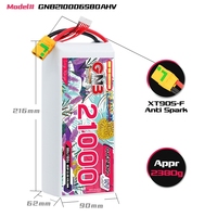 Batterie LiPo GNB GAONENG 6S 21000mAh 21AH 22.8V 80C XT90S RC HV LiHV Haute Tension pour Drones FPV Grande Échelle, Hélicoptères, Voitures RC et Bateaux