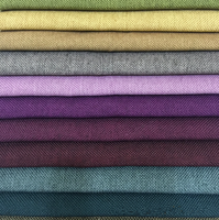 Tissu d'ameublement pour canapé en lin imitation de haute qualité, coloré, bicolore, 100% polyester, aspect lin