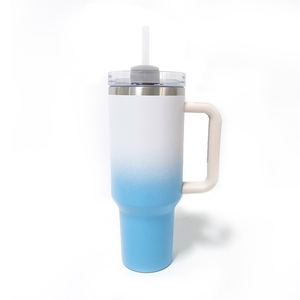 Tasse de voyage à café en acier inoxydable 40oz, <span class=keywords><strong>poignée</strong></span> de gobelet et couvercle de paille, tasse à Double paroi isolée sous vide - Product Image 6