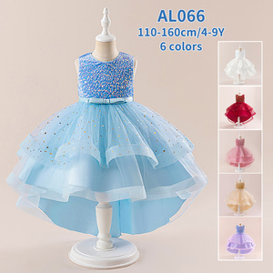 MQATZ Le Plus Récent Robes de <span class=keywords><strong>Princesse</strong></span> Formelles en Satin pour Filles, Longueur Genou, Pailletées, Multicouche, Robe de Bal de Soirée - Product Image 6