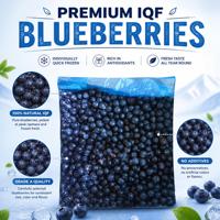 Premium Grade A IQF Diepvries Blauwe Bessen Groothandel 10kg/25kg Kartons voor Bakkerijen, Sappen, Smoothies, Natuurlijk IQF Diepvries Fruit