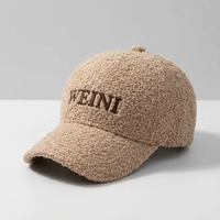 Casquette de baseball vintage épaisse et chaude pour l'automne et l'hiver, version coréenne, broderie en velours Teddy, chapeau unisexe chaud