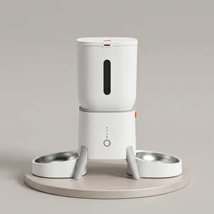 Comedero Automático para Mascotas con Control por Aplicación WiFi, Ecológico, Duradero, Moderno, para Uso en Interiores, Diseño de Doble Tazón para Hogares con 2 Mascotas, Venta al Por Mayor - Product Image 1