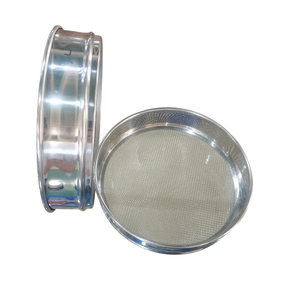 Tamis d'analyse de laboratoire en acier inoxydable 304, 200 mm, maille haute précision, avec couvercle et plateau de base - Product Image 3