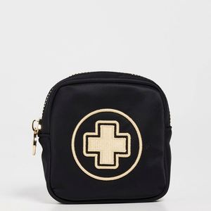 Custom Eco-Friendly <b>Black</b> Nylon <b>Mini</b> First Aid Pouch Durable Reusable Large Waterproof Storage Makeup <b>Bag</b> Travel Embroidered - Product Image 1