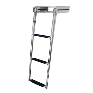 Escalera Telescópica de <span class=keywords><strong>Acero</strong></span> Inoxidable de 3 Peldaños para Barcos, Escaleras Plegables Marinas, Escalera Plegable - Product Image 1