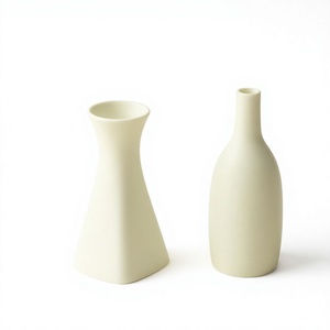 Jarrones de Cerámica de Porcelana Fina, Jarrón de Flores con Esmalte de Color Verde Oscuro Crema, Jarrón de Trompeta para Decoración del Hogar, Sala de Estar, Estudio u Oficina - Product Image 6