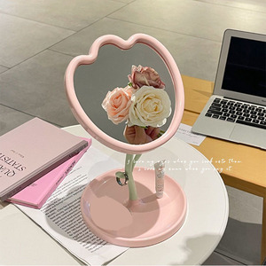 New Arrival bán buôn nhựa hoa hình dạng máy tính để bàn make up gương - Product Image 3