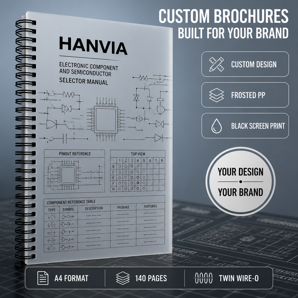 Custom Electronic <strong>Component</strong> & Semiconductor IC Selector <strong>Guide</strong> A4 Wire-O Bound Dense Grid Data Technical Manual Brochure