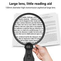 Loupe de lecture portable à écran HD avec 48 LED et affichage de la charge, nouveau design